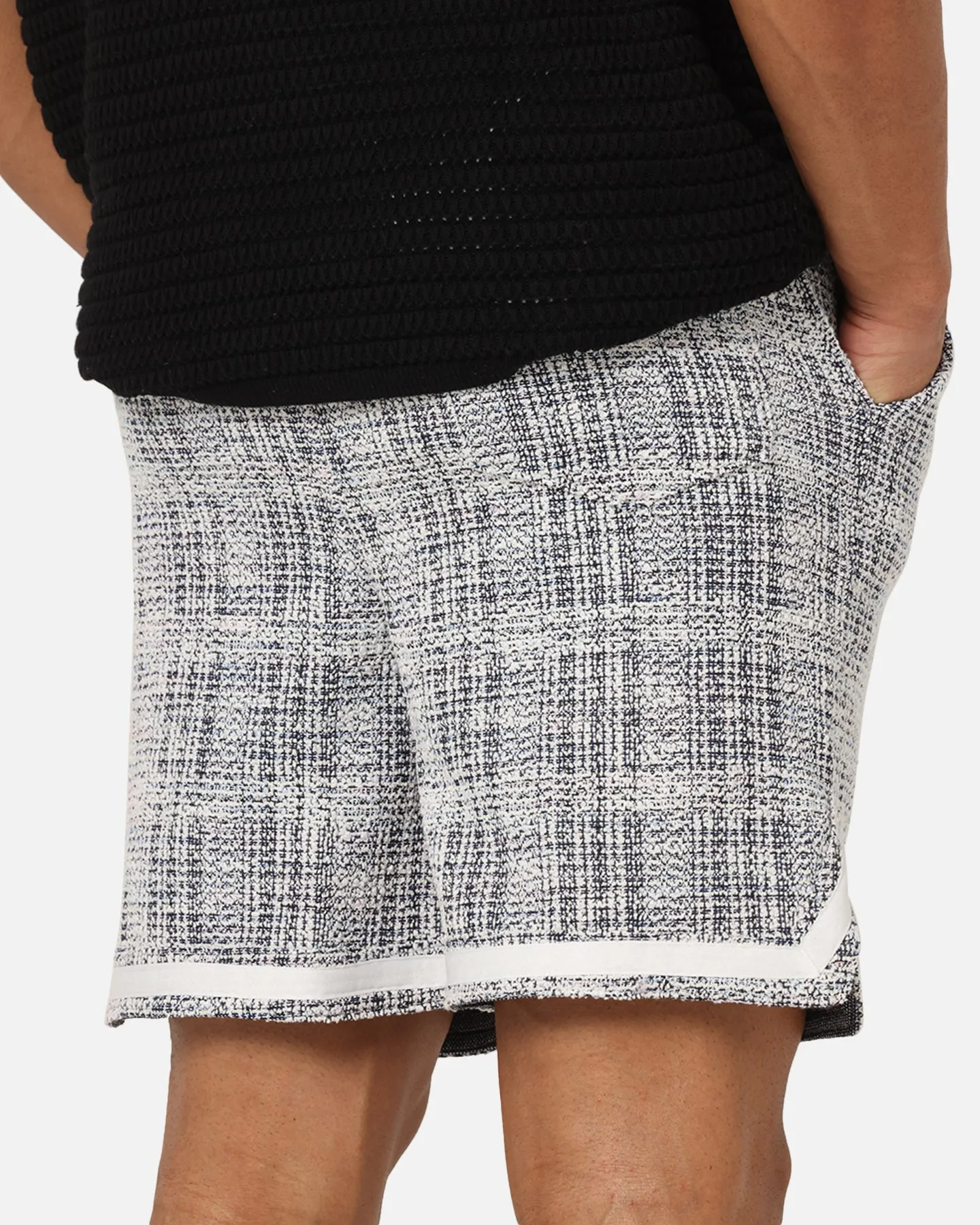 XXIII Textured Ball Shorts Navy/Cream Soft Material