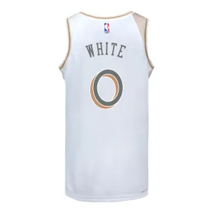 Premium Quality Stitching YOUTH 2024-25 CHICAGO BULLS COBY WHITE CITY EDITION SWINGMAN JERSEY